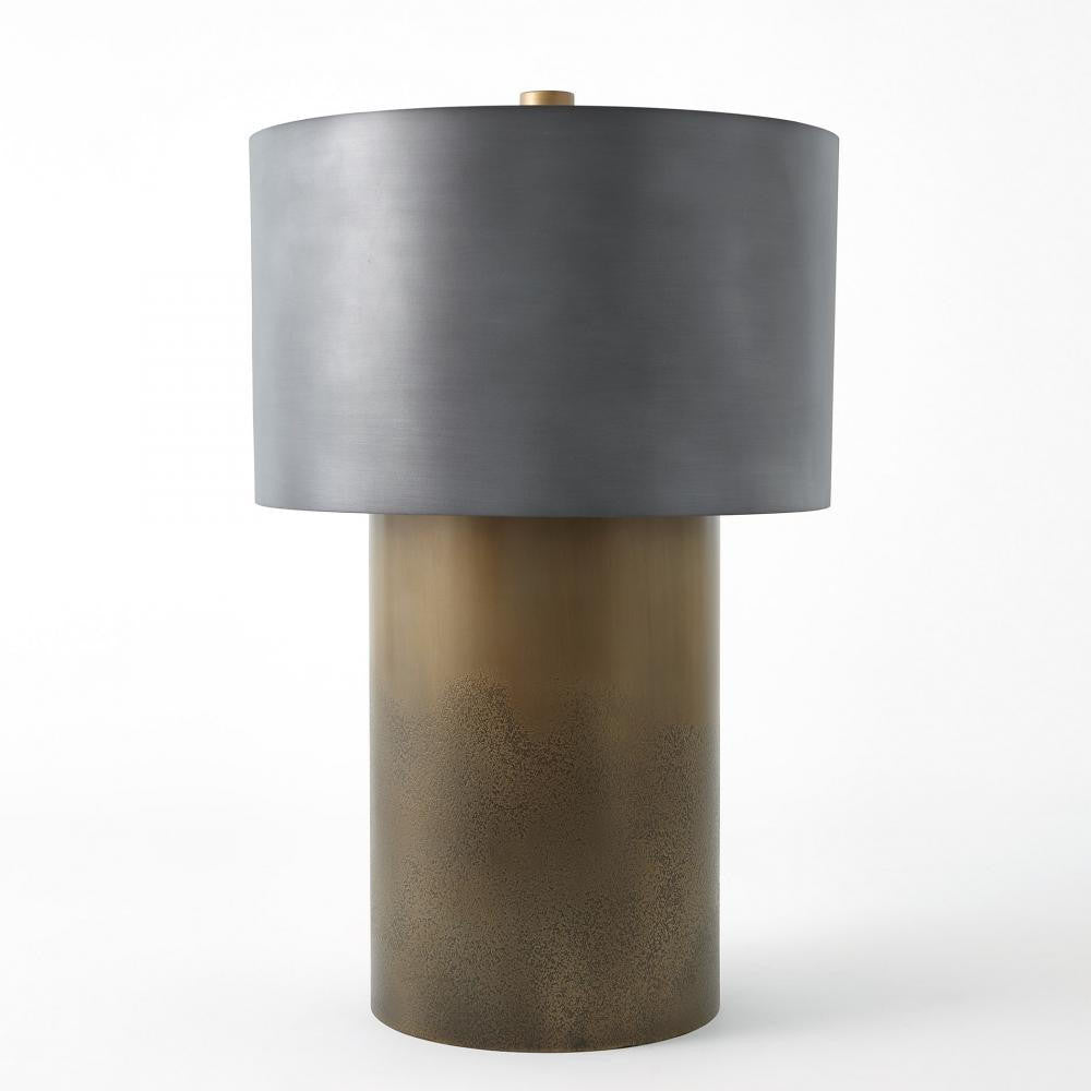 Global Views Tortoise Large Drum Table Lamp