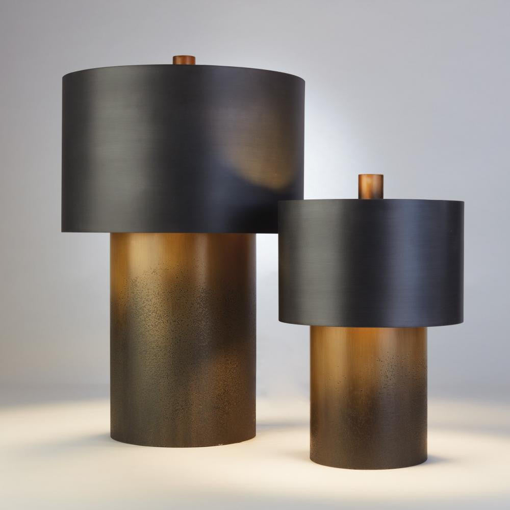 Global Views Tortoise Large Drum Table Lamp