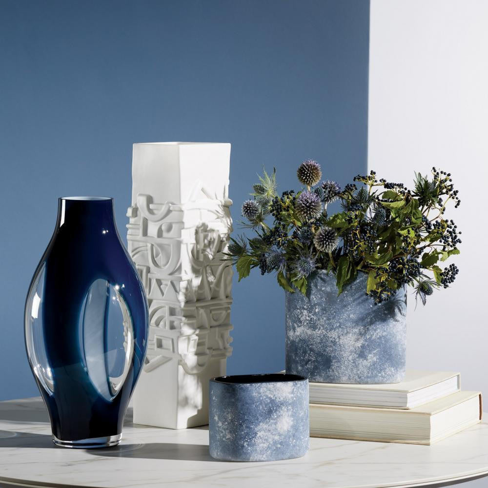 Global Views Totem Matte White Vase