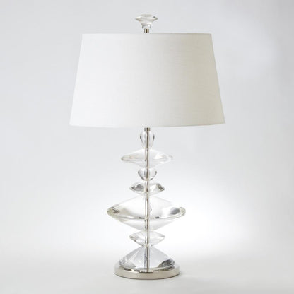 Global Views Tribal Nickel Glass Table Lamp
