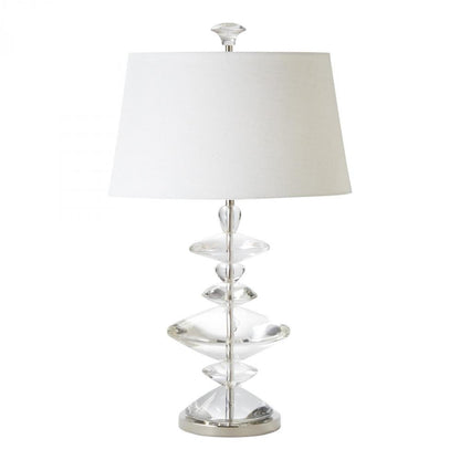 Global Views Tribal Nickel Glass Table Lamp
