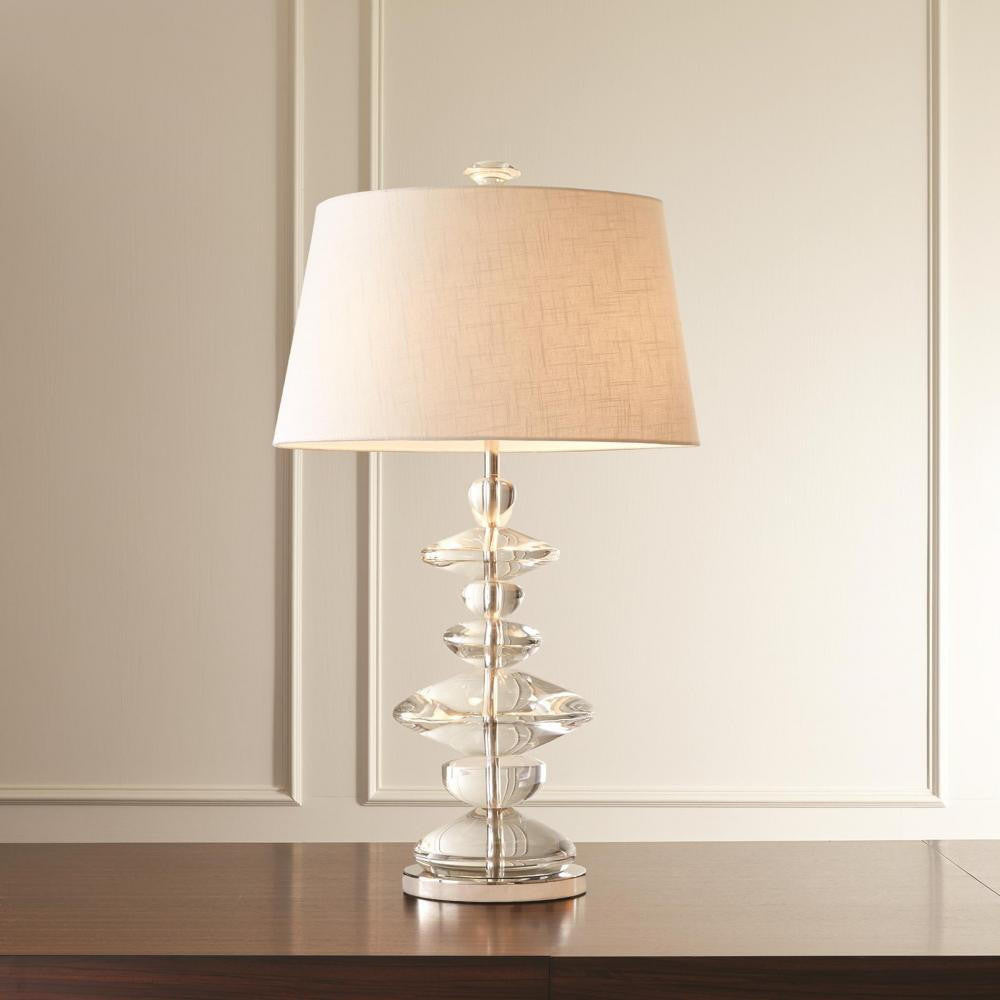 Global Views Tribal Nickel Glass Table Lamp