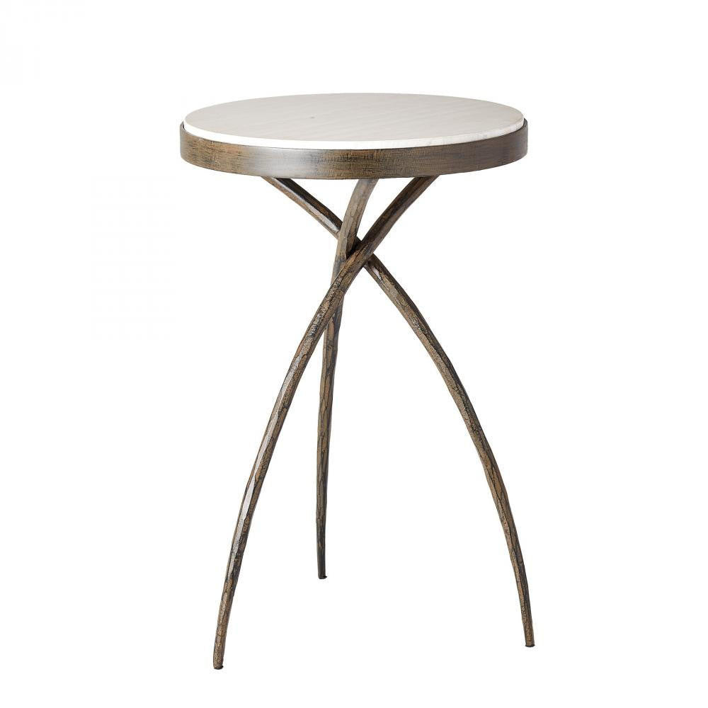 Global Views Tripod Small Table with Grey Marble Top