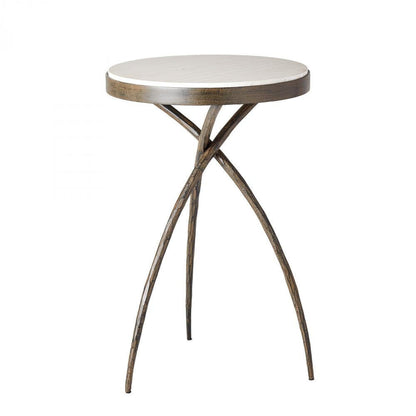Global Views Tripod Small Table with Grey Marble Top