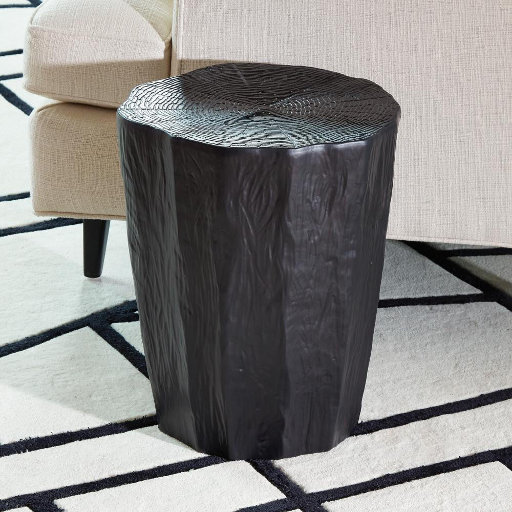 Global Views Trunk Black Side Table
