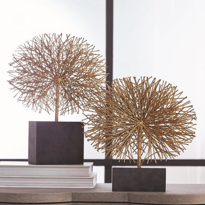 Global Views Tumble Weed Small Gold Leaf Sculpture