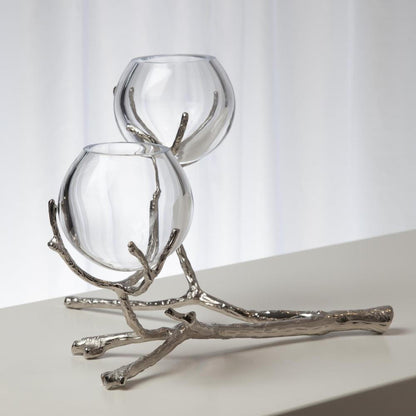 Global Views Twig 2 Nickel Vase Holder