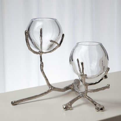 Global Views Twig 2 Nickel Vase Holder