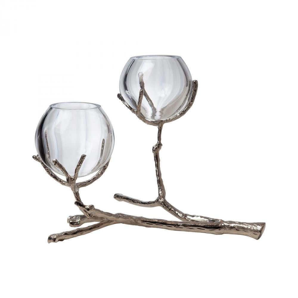 Global Views Twig 2 Nickel Vase Holder