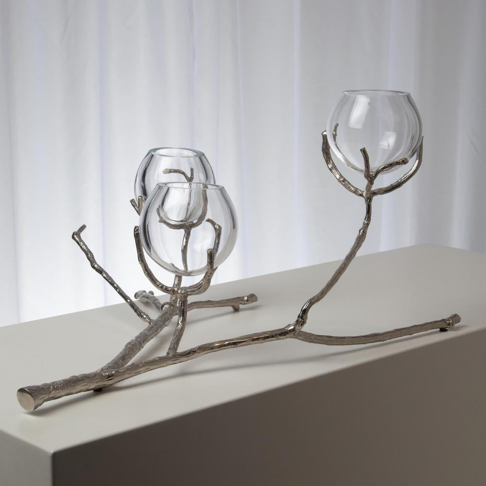 Global Views Twig 3 Nickel Vase Holder
