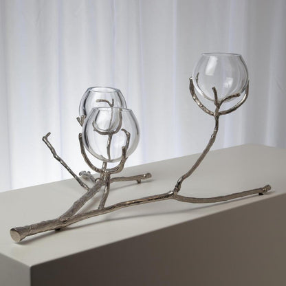 Global Views Twig 3 Nickel Vase Holder