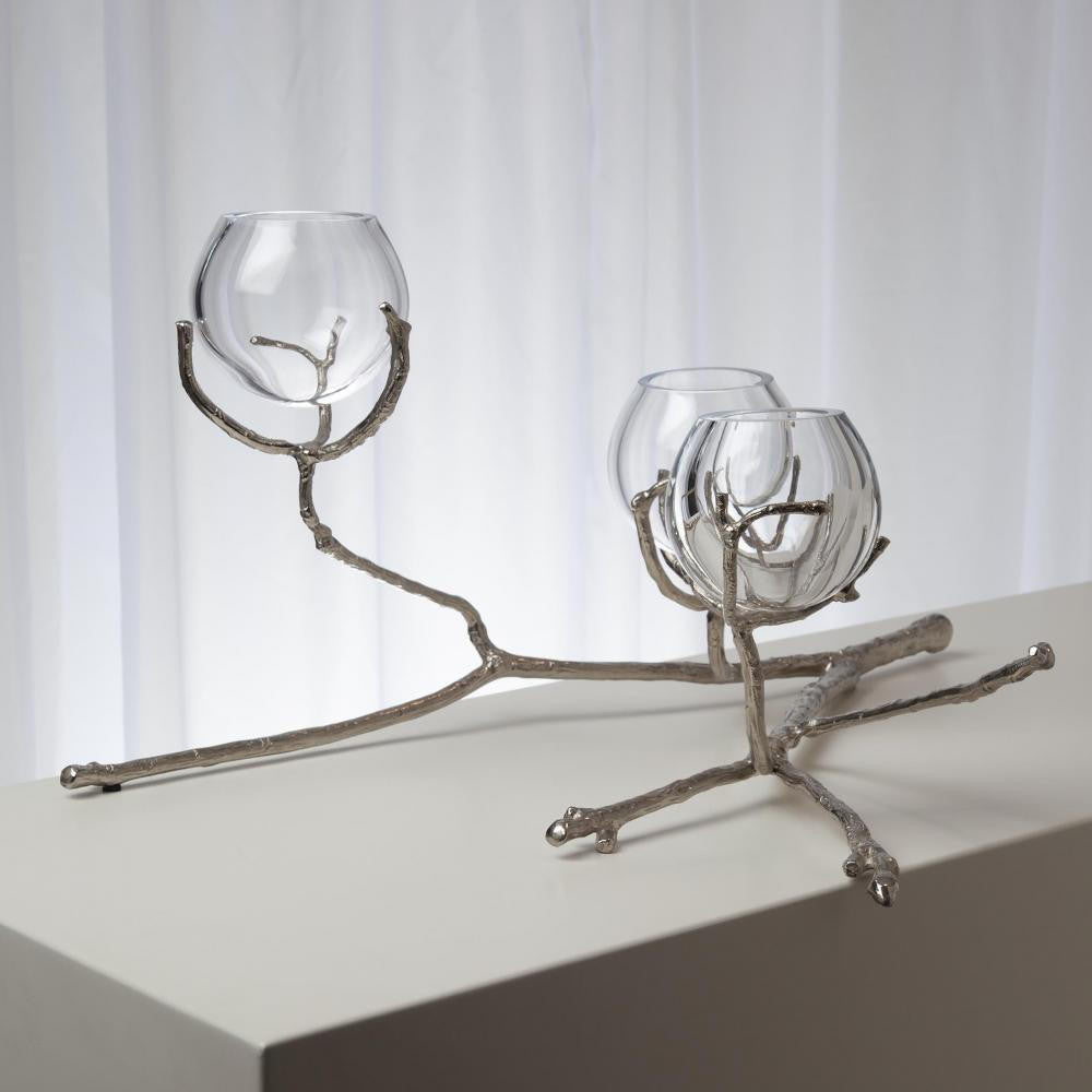 Global Views Twig 3 Nickel Vase Holder