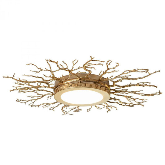 Global Views Twig Brass LED Ceiling Fixture