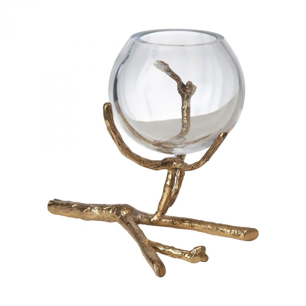 Global Views Twig Brass Vase Holder