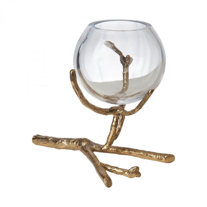 Global Views Twig Brass Vase Holder