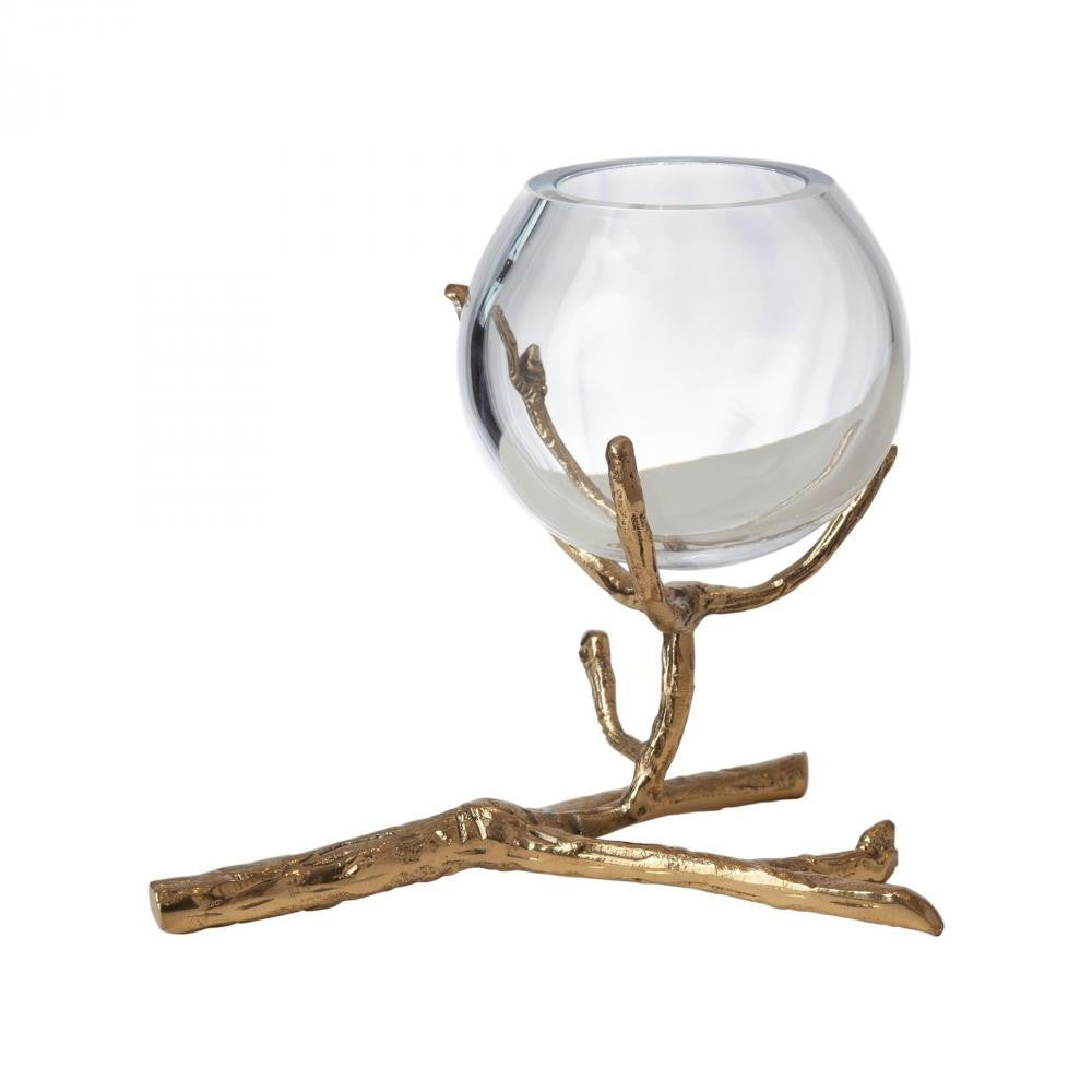 Global Views Twig Brass Vase Holder