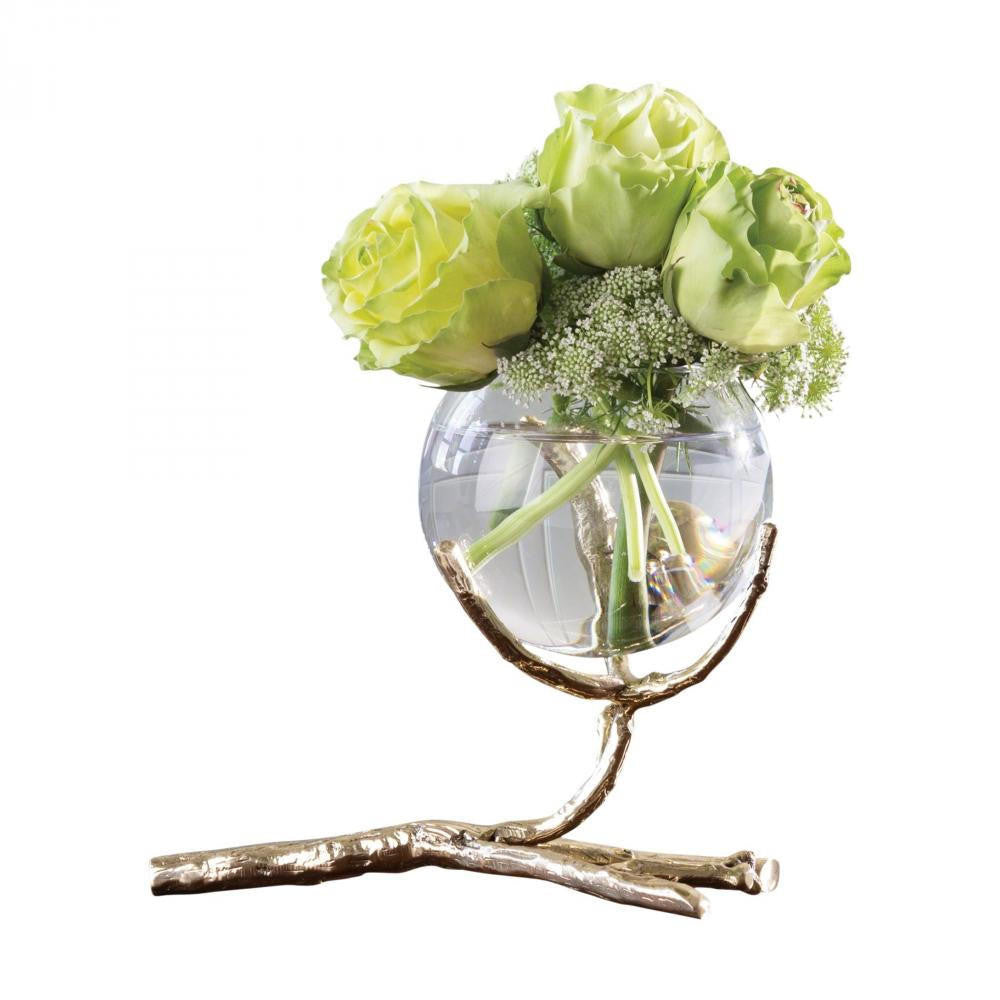 Global Views Twig Brass Vase Holder