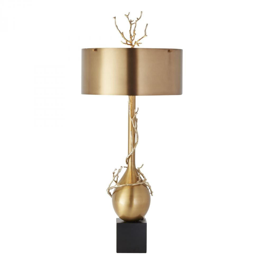 Global Views Twig Bulb Brass Table Lamp