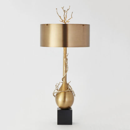 Global Views Twig Bulb Brass Table Lamp