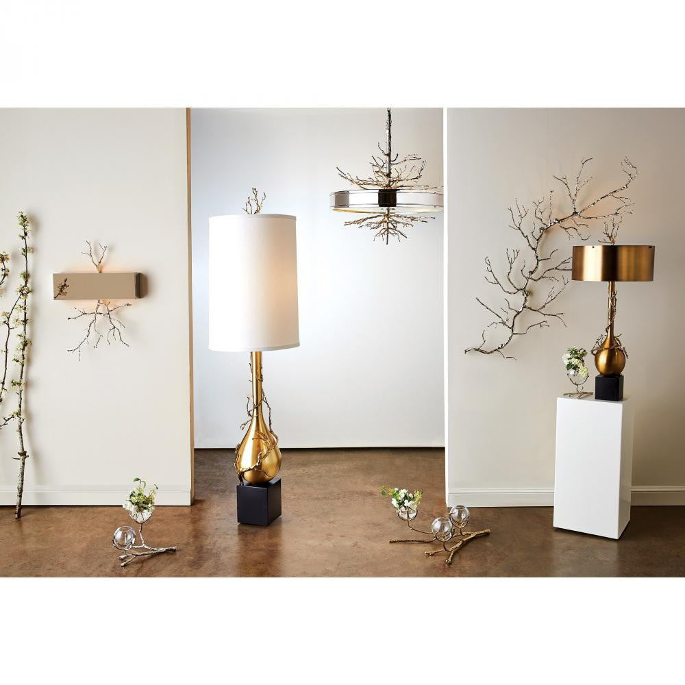 Global Views Twig Bulb Brass Table Lamp