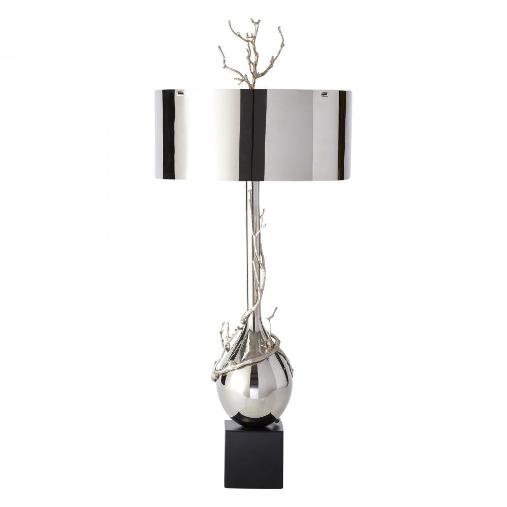 Global Views Twig Bulb Nickel Table Lamp
