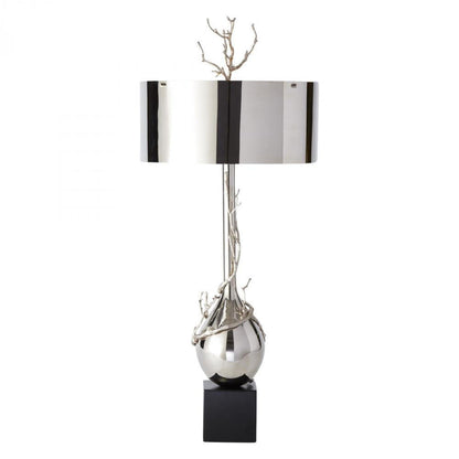 Global Views Twig Bulb Nickel Table Lamp
