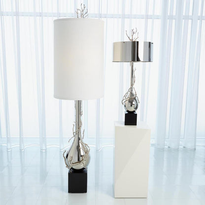 Global Views Twig Bulb Nickel Table Lamp