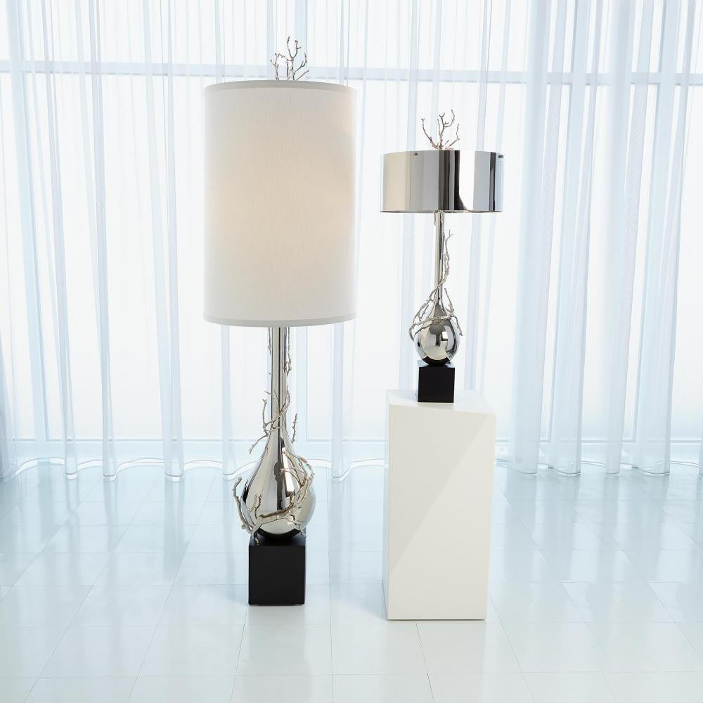 Global Views Twig Bulb Nickel Table Lamp