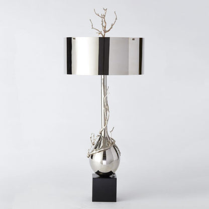 Global Views Twig Bulb Nickel Table Lamp