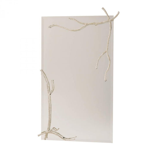 Global Views Twig Large Silver Leaf Mirror