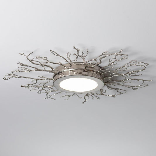 Global Views Twig Nickel LED Ceiling Fixture
