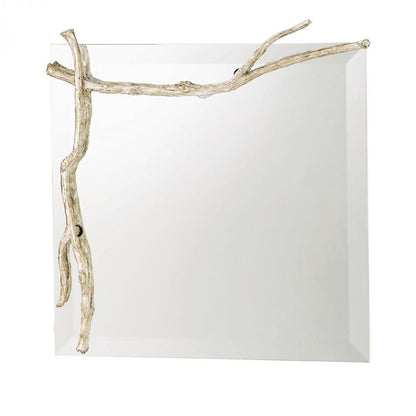Global Views Twig Small Silver Leaf Mirror