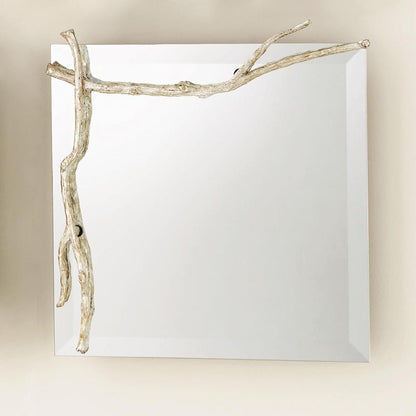 Global Views Twig Small Silver Leaf Mirror