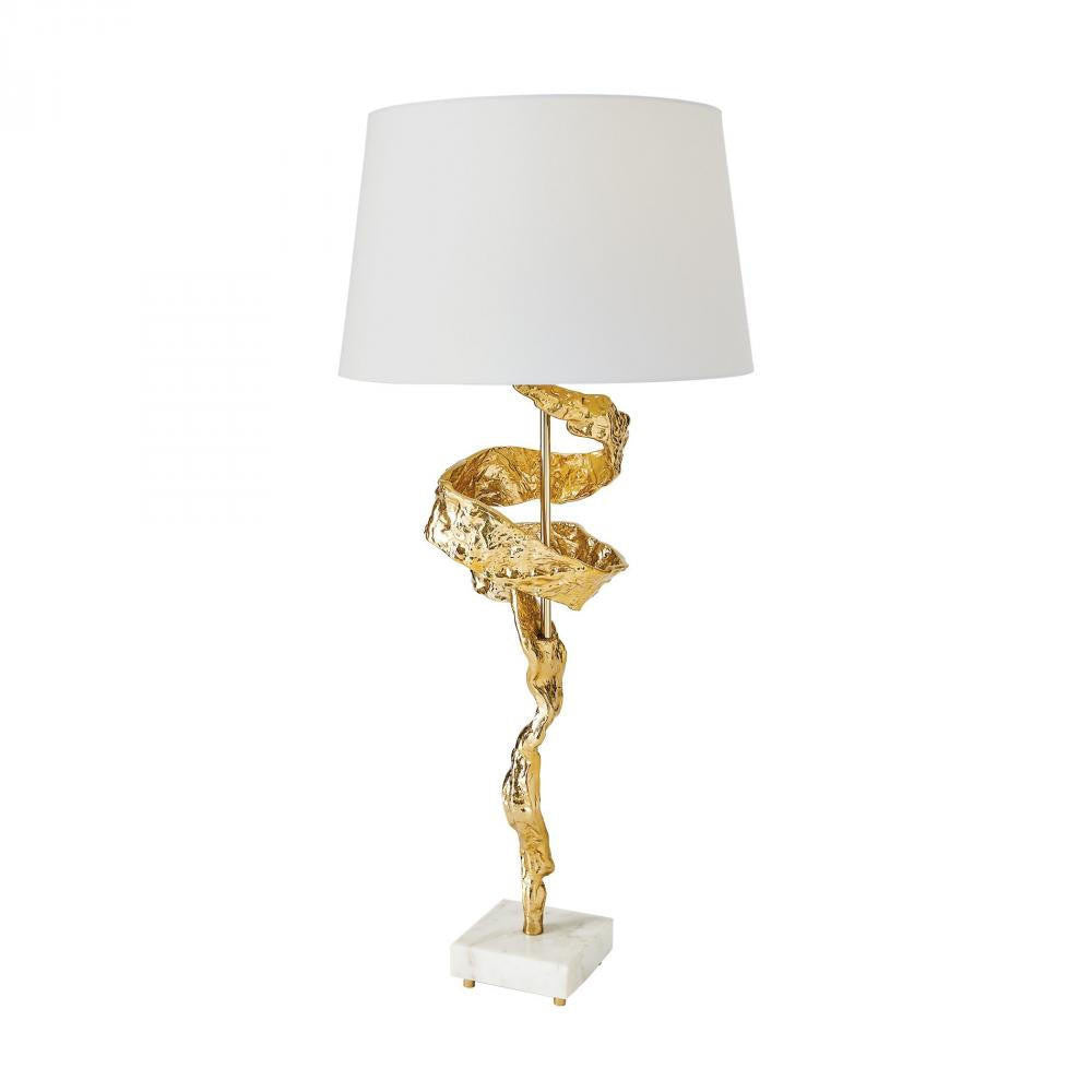 Global Views Twist Brass Table Lamp