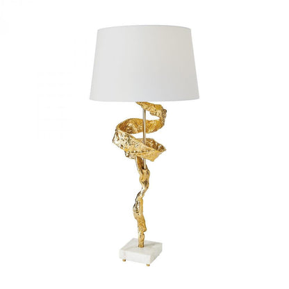 Global Views Twist Brass Table Lamp