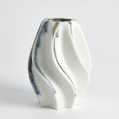 Global Views Twist Indigo Drip Vase