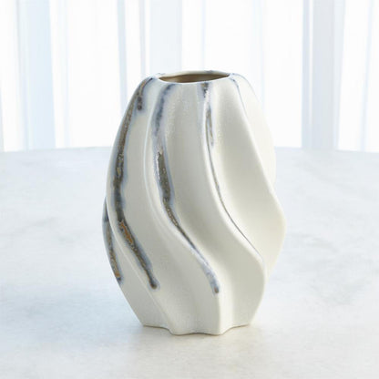 Global Views Twist Indigo Drip Vase