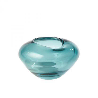 Global Views Undulating Small Azure Vase