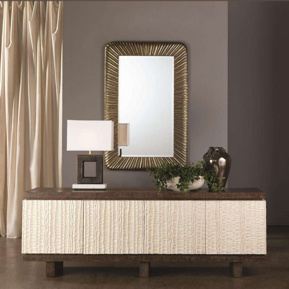 Global Views Valencia Antique Brass Mirror