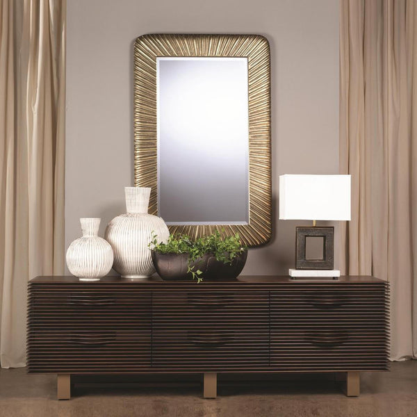 Global Views Valencia Antique Brass Mirror