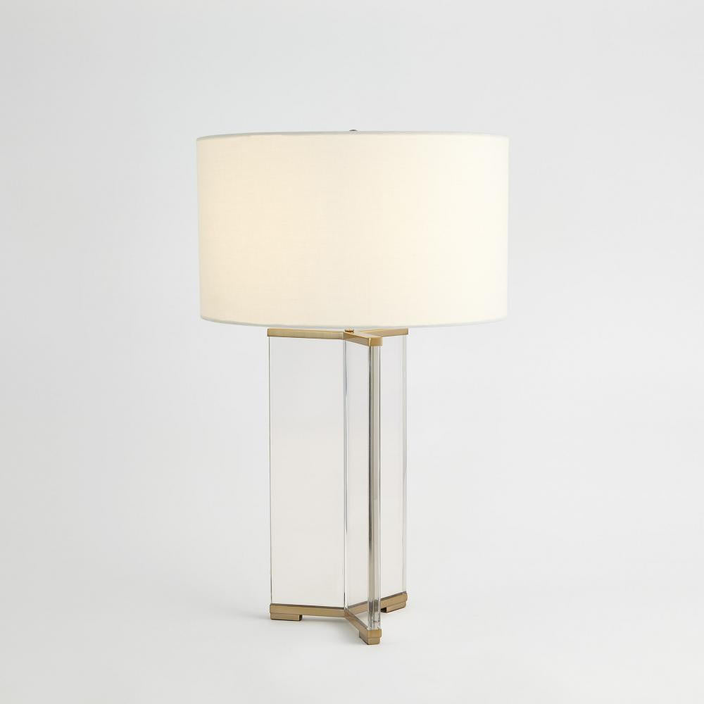 Global Views Y Antique Brass Table Lamp