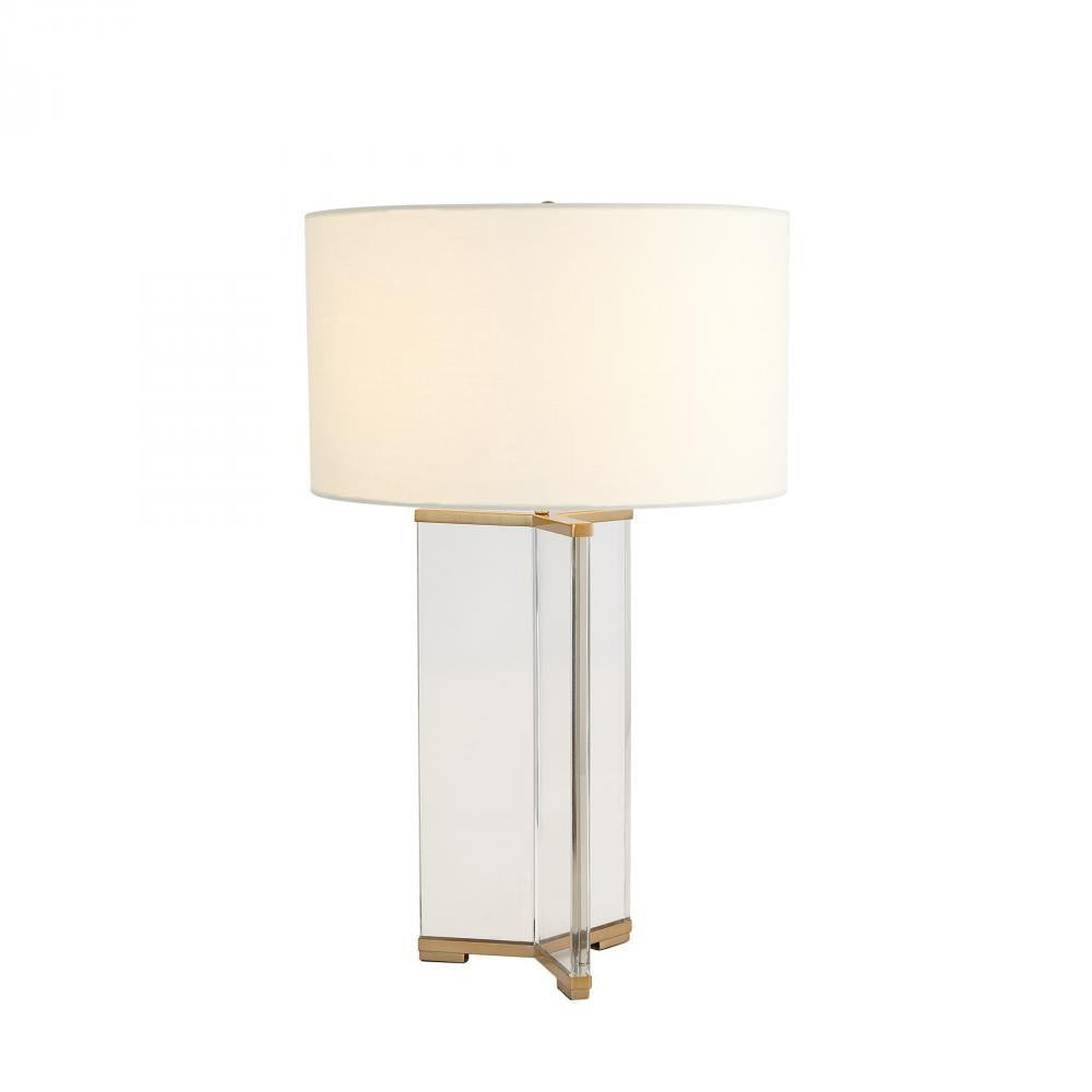 Global Views Y Antique Brass Table Lamp