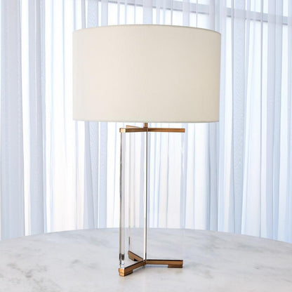 Global Views Y Antique Brass Table Lamp