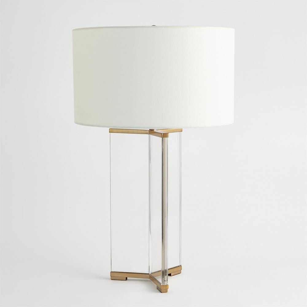 Global Views Y Antique Brass Table Lamp