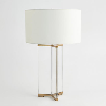 Global Views Y Antique Brass Table Lamp