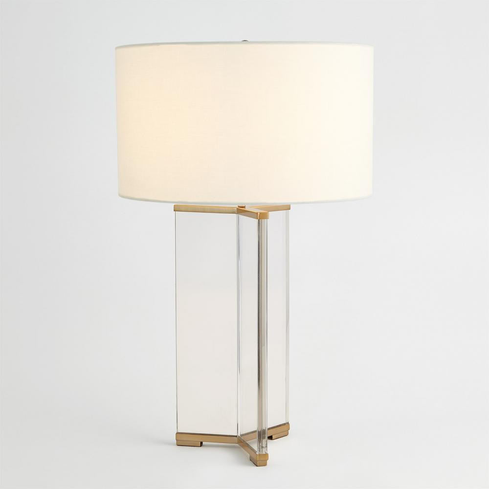 Global Views Y Antique Brass Table Lamp