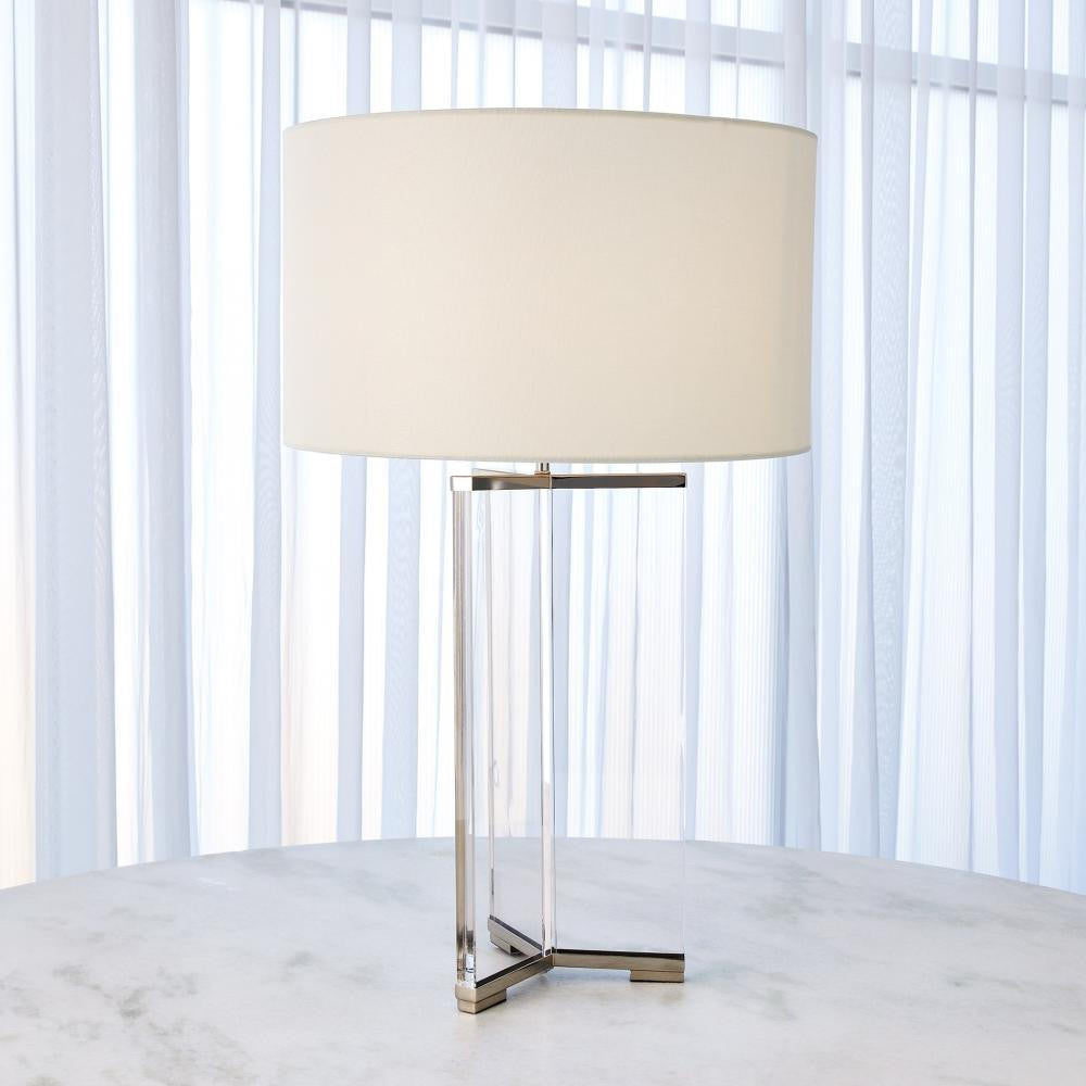 Global Views Y Nickel Table Lamp
