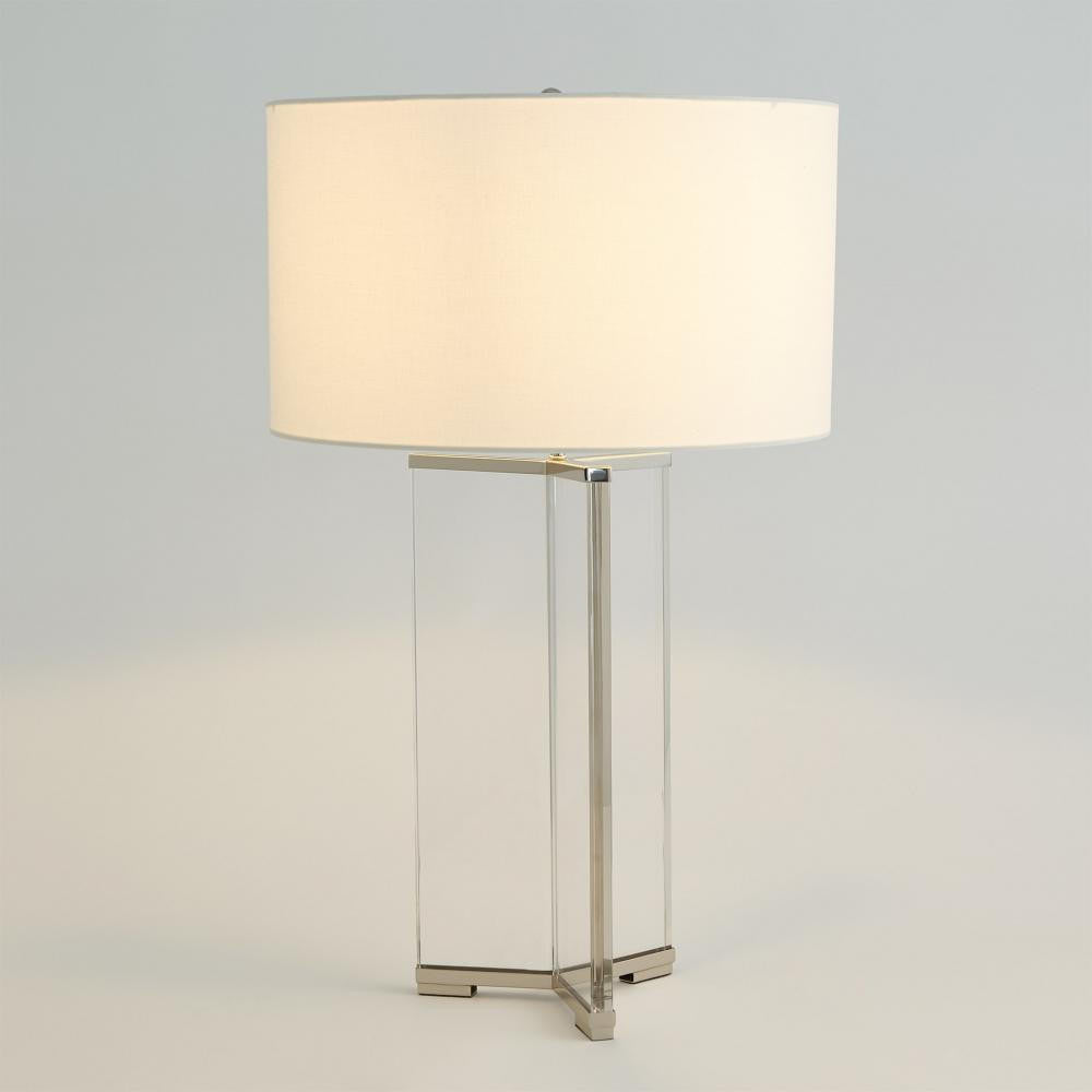 Global Views Y Nickel Table Lamp