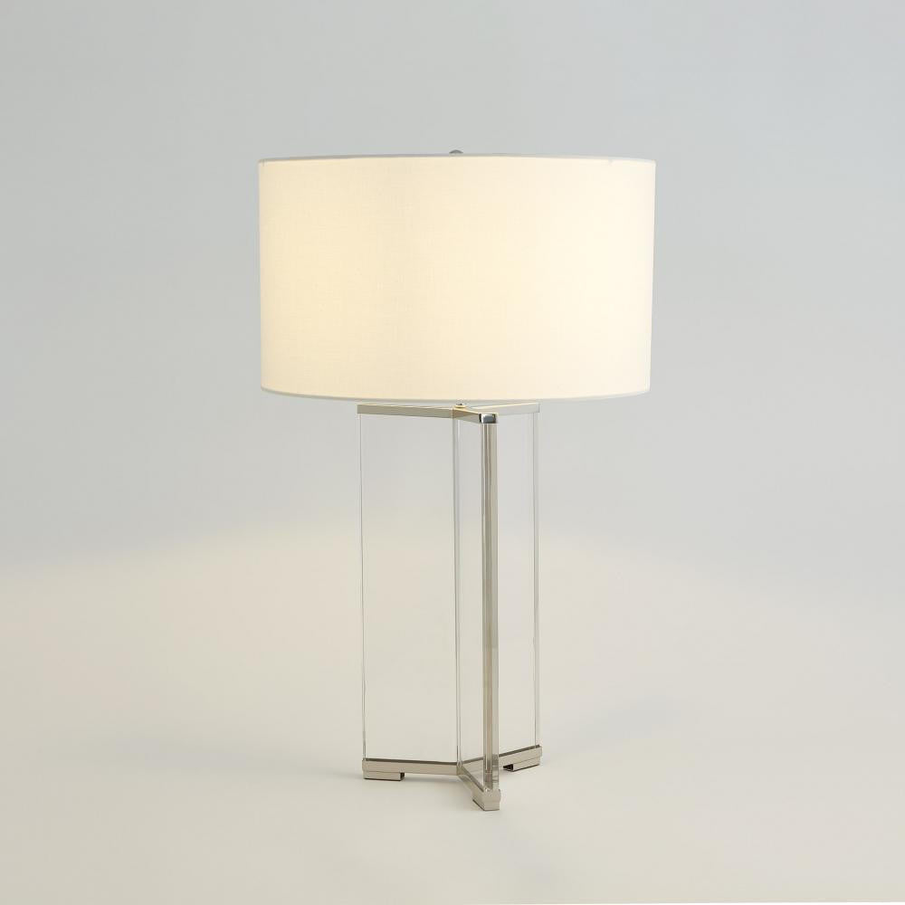 Global Views Y Nickel Table Lamp