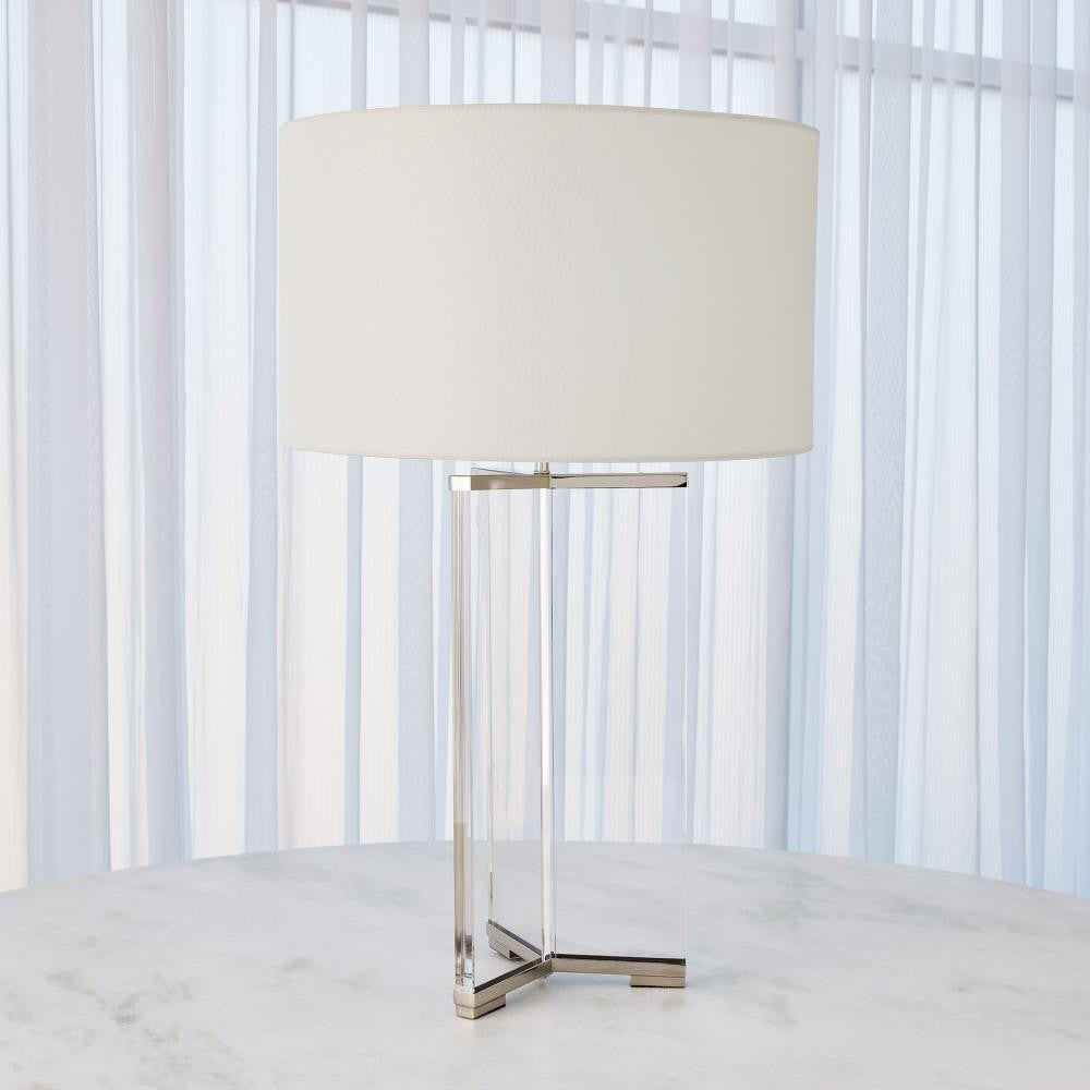 Global Views Y Nickel Table Lamp